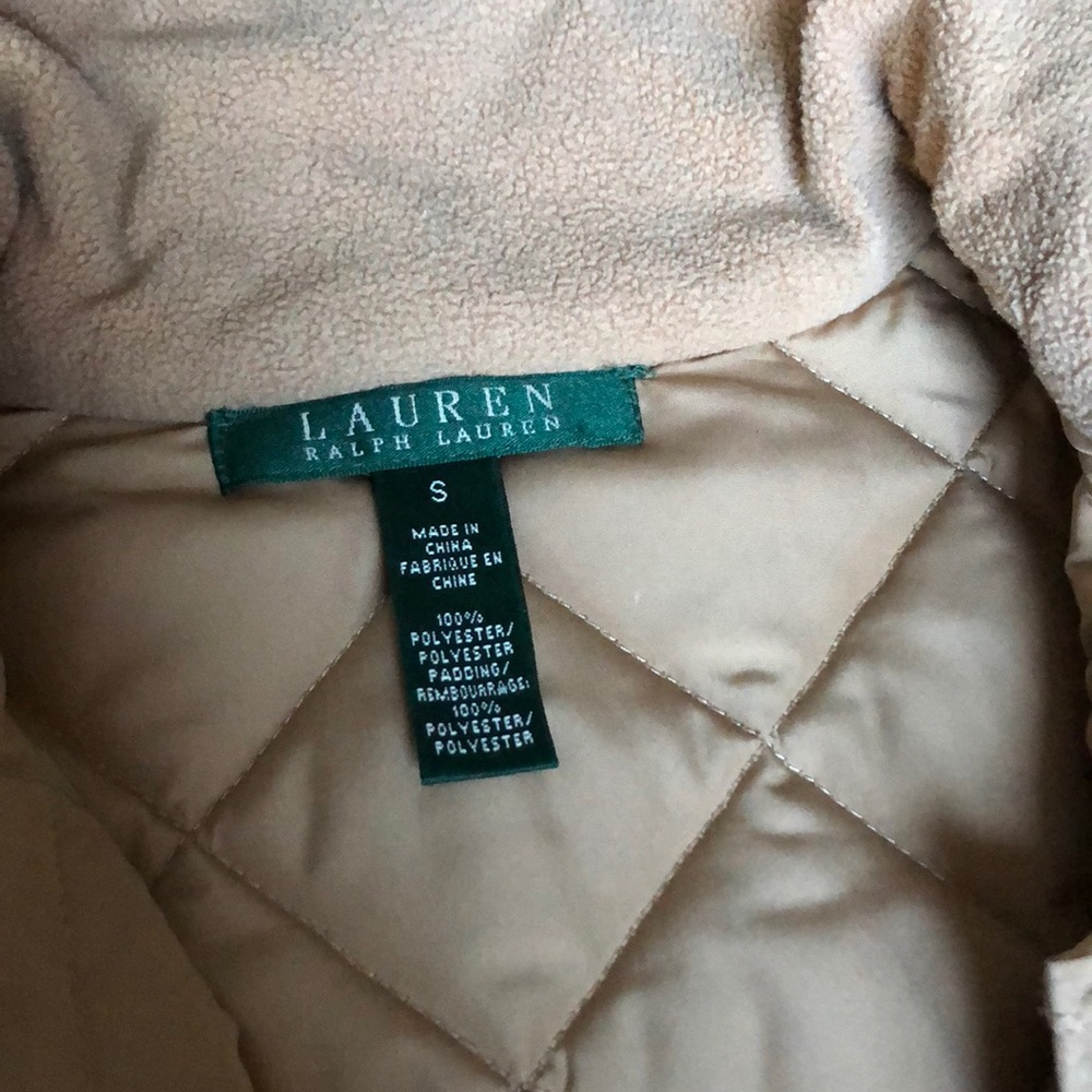Ralph Lauren Tan Quilted Jacket with Gold Details - Picture 6 of 6